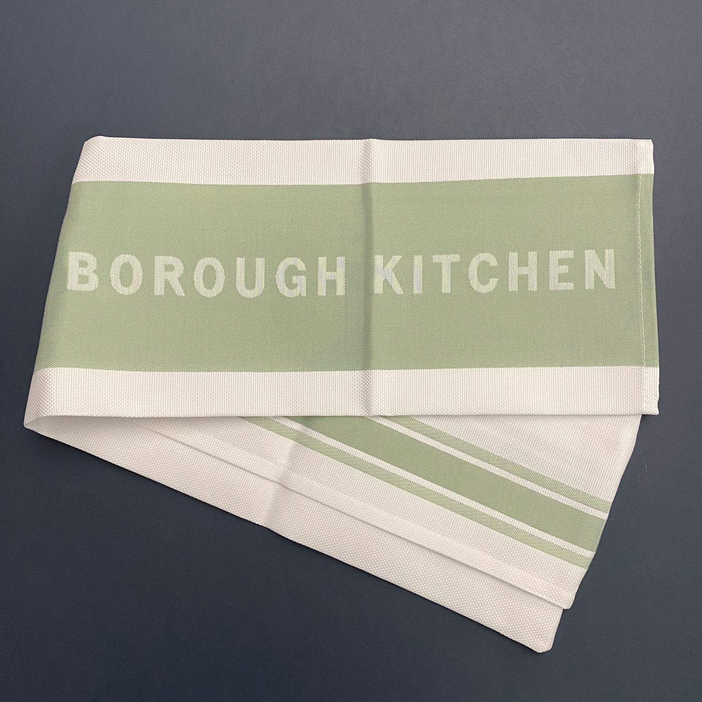 Borough Kitchen French Jacquard Tea Towel / Sage - Image 3