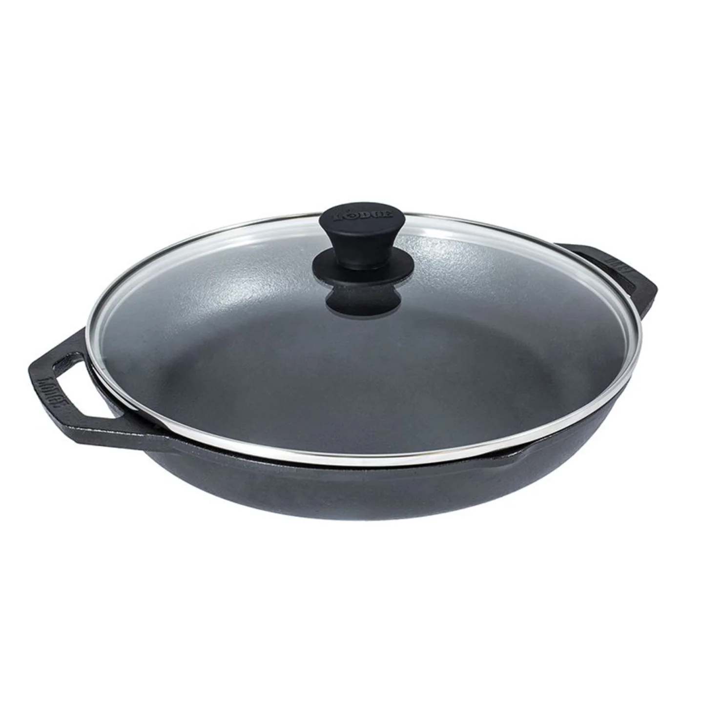 Lodge Chef Collection Chef Pan with Loop Handles and Glass Lid / 30cm / 12"
