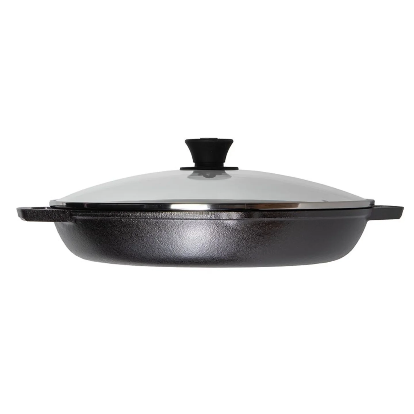 Lodge Chef Collection Chef Pan with Loop Handles and Glass Lid / 30cm / 12" - Image 3
