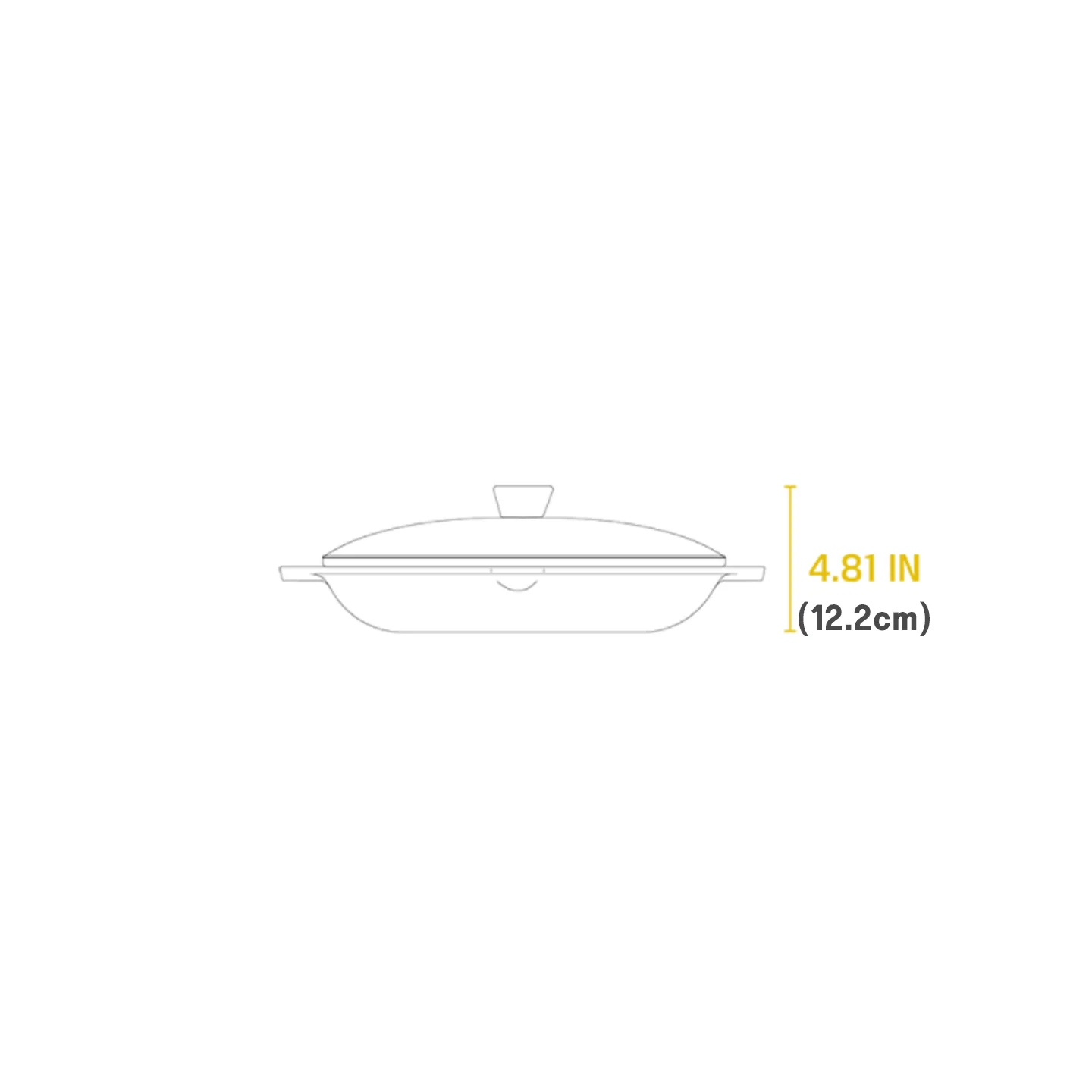 Lodge Chef Collection Chef Pan with Loop Handles and Glass Lid / 30cm / 12" - Image 4