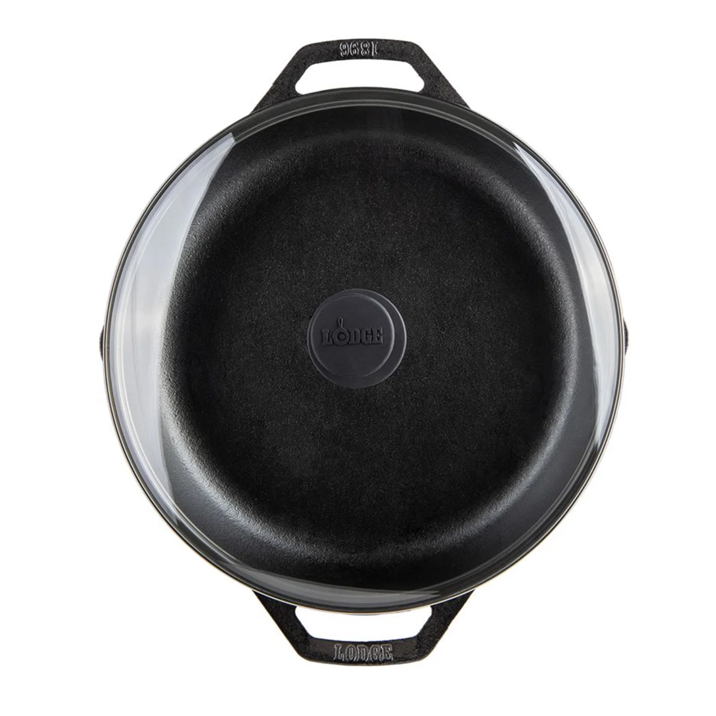 Lodge Chef Collection Chef Pan with Loop Handles and Glass Lid / 30cm / 12" - Image 5