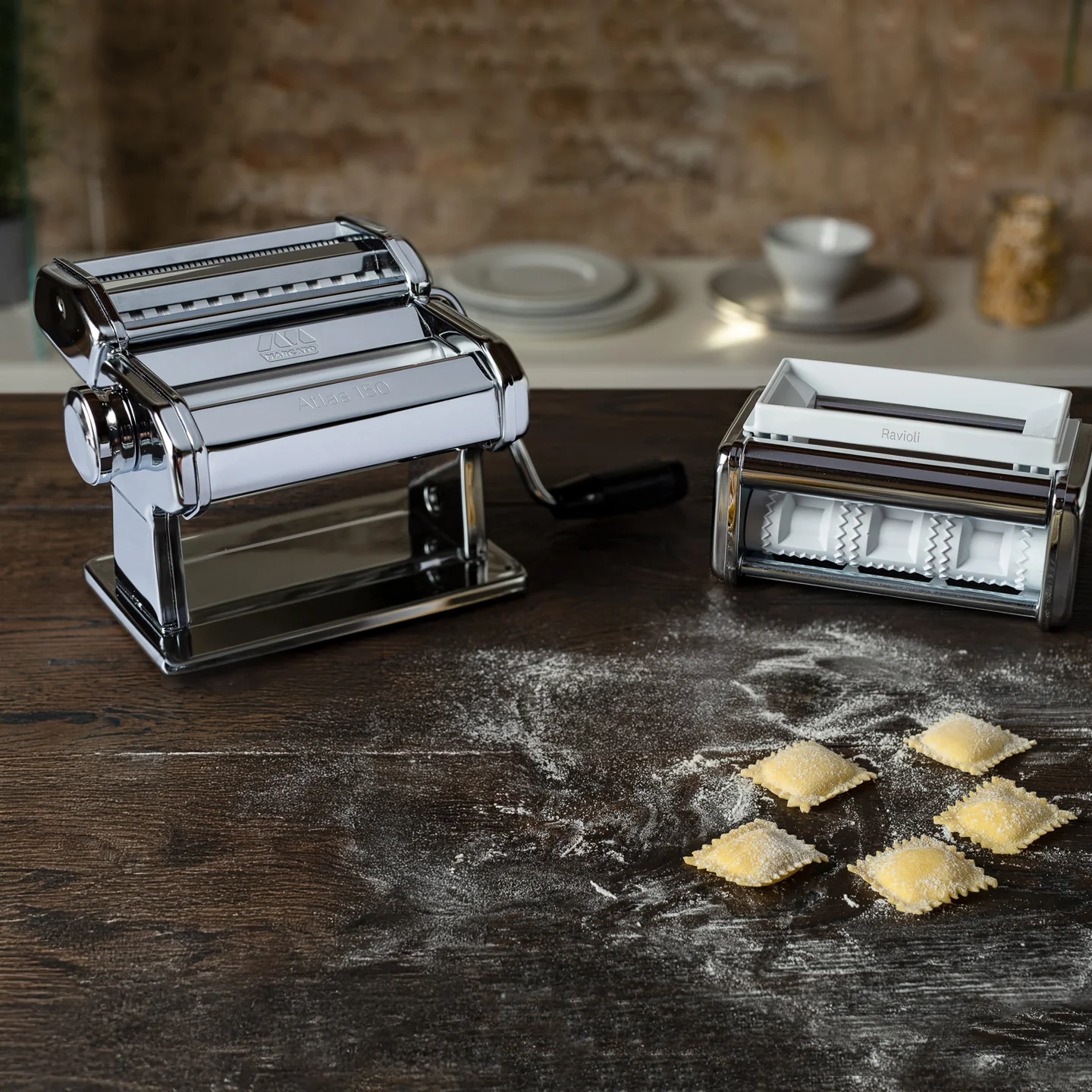 Marcato Atlas 150 Pasta Maker and Ravioli Attachment Set / Classic - Image 2