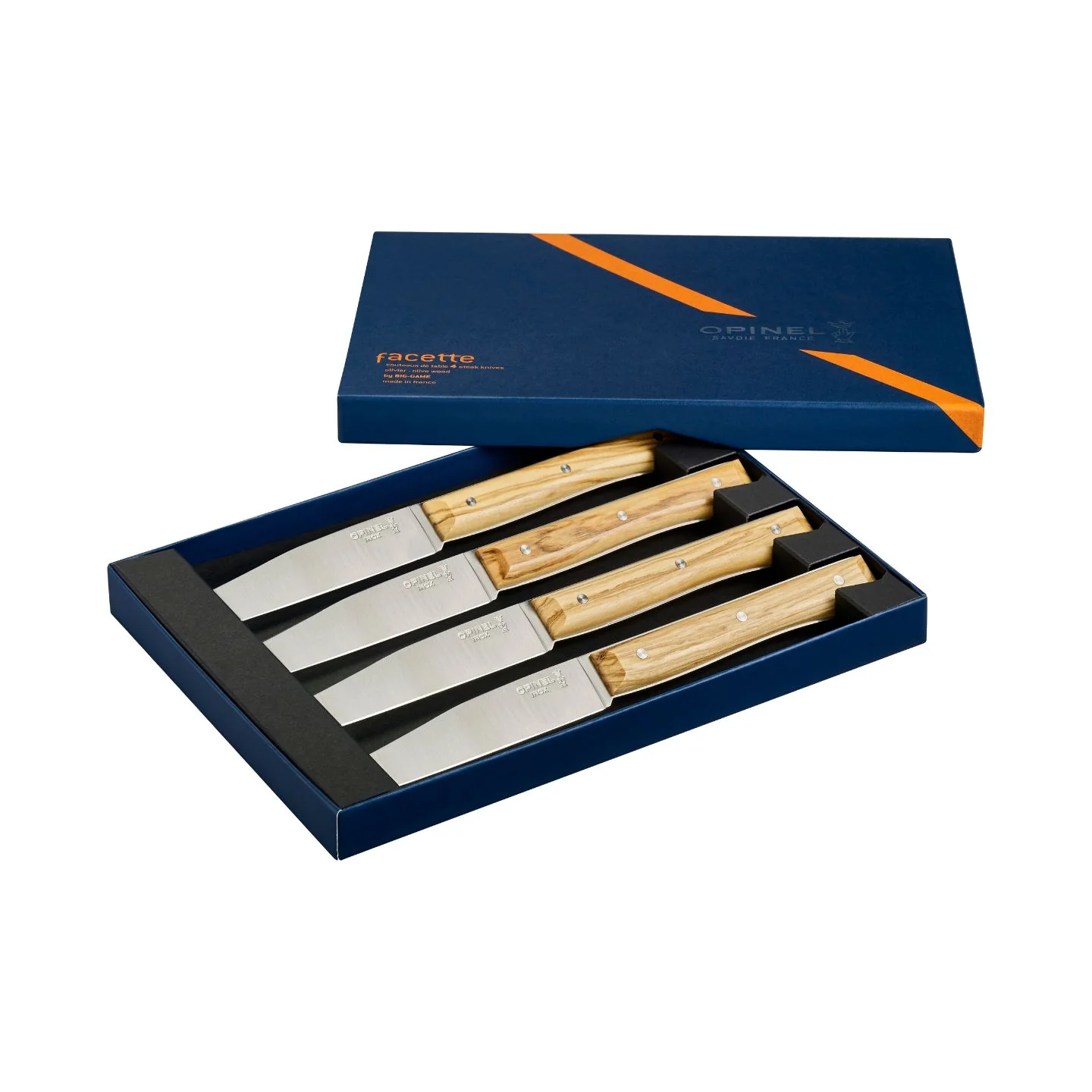 Opinel Facette Steak Knives / Set of 4 / Olivewood - Image 5