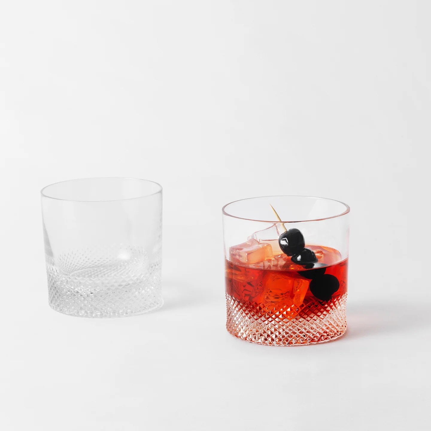 Richard Brendon Diamond Double Old Fashioned Glass - Image 3