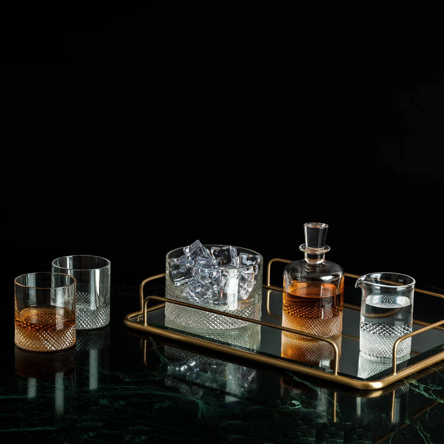 Richard Brendon Diamond Double Old Fashioned Glass - Image 5