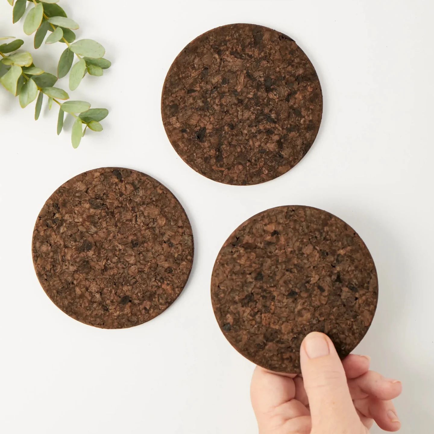 Smoked Cork Coasters 10cm / Set of 4 - Image 8